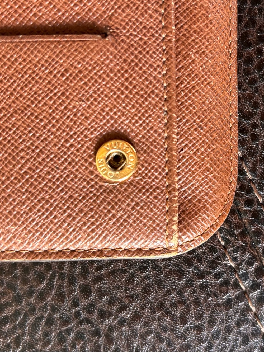 Louis Vuitton Monogram Canvas Brown & Gold Zip Wallet - Picture 10 of 16